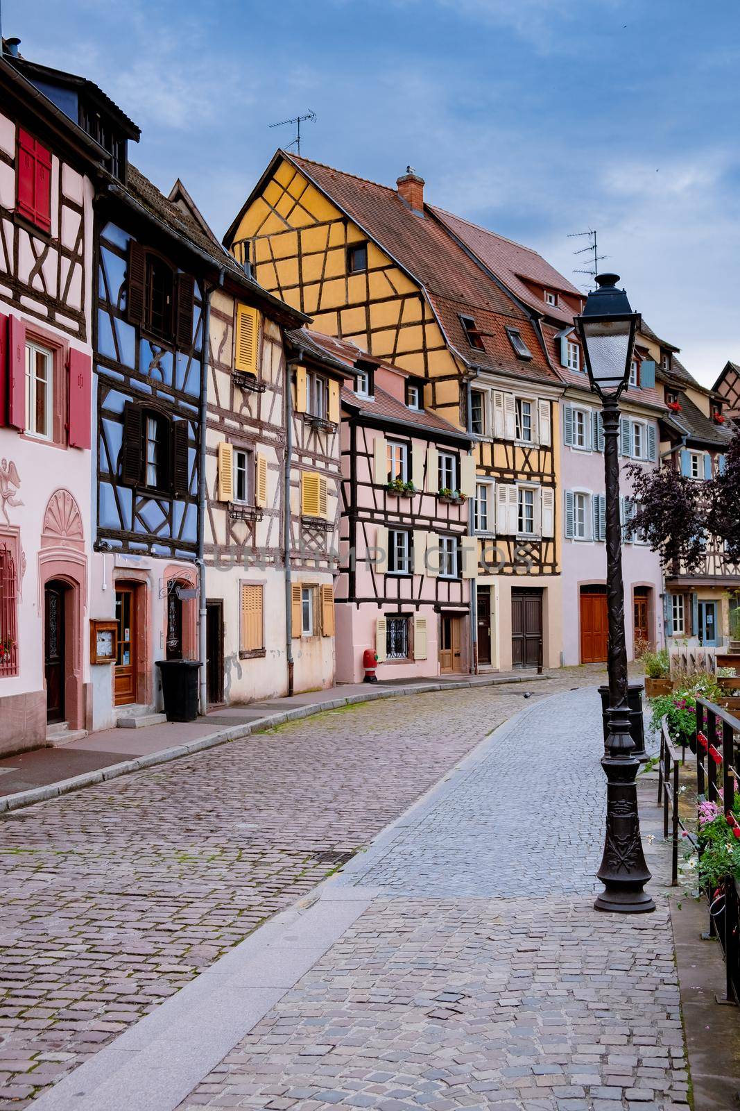 Beautiful view of colorful romantic city Colmar, France, Alsace  by fokkebok