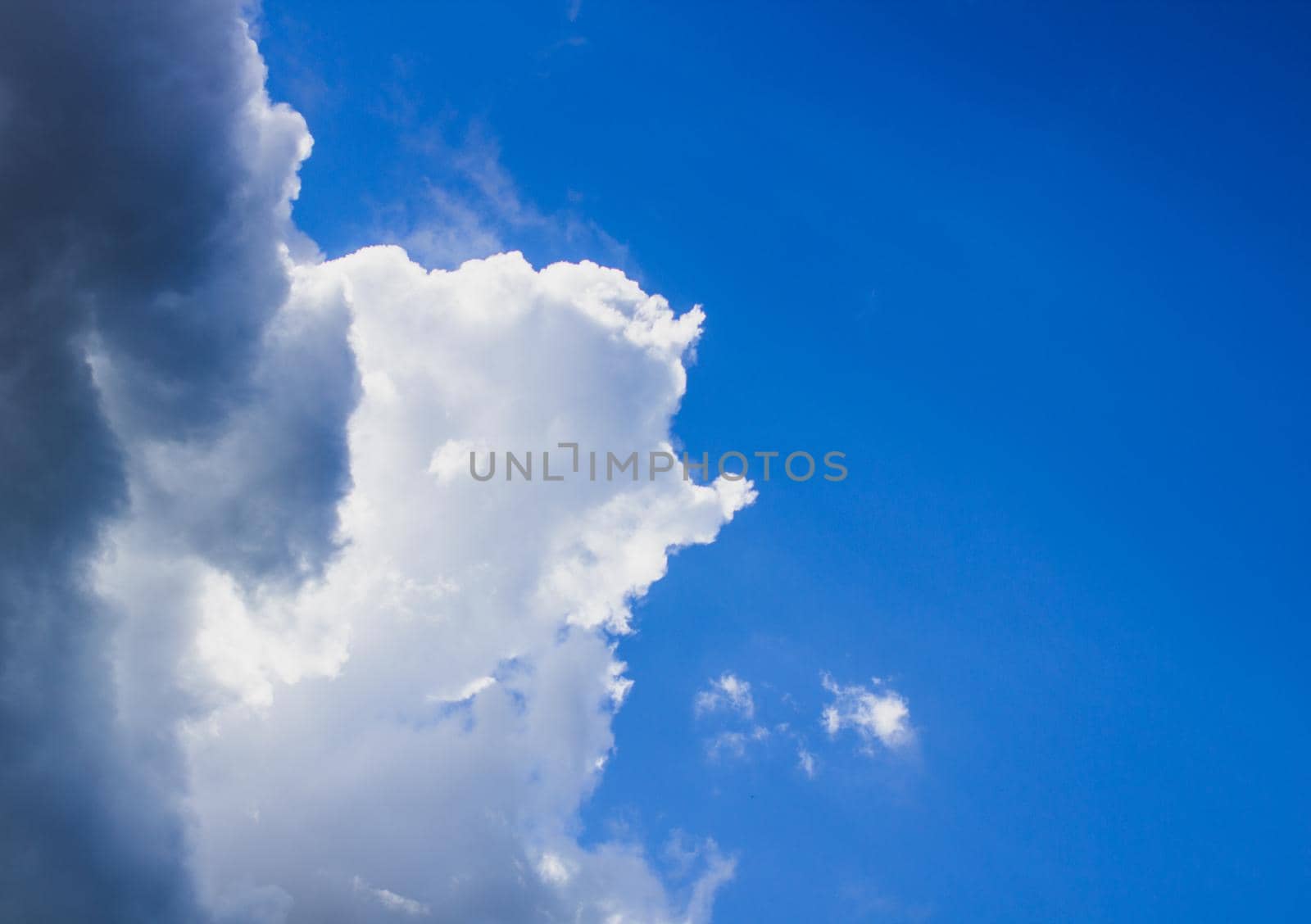 Blue sky clouds background. Beautiful landscape with clouds on sky.