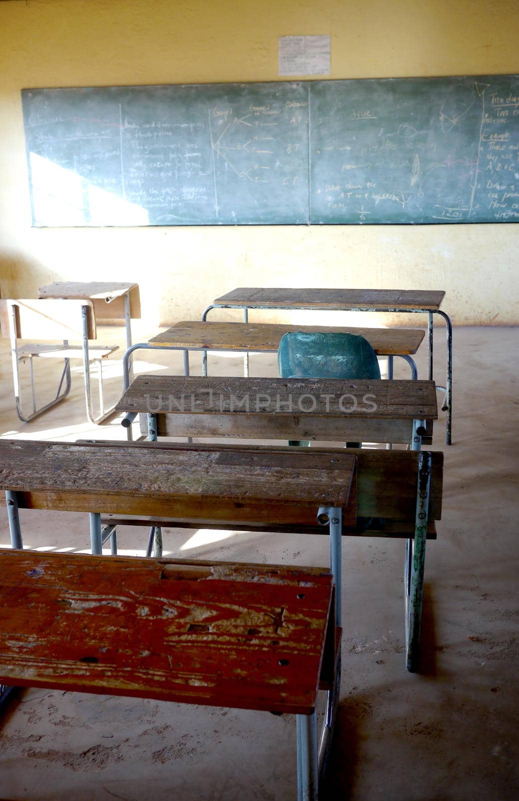 Poor classroom in African school by fivepointsix