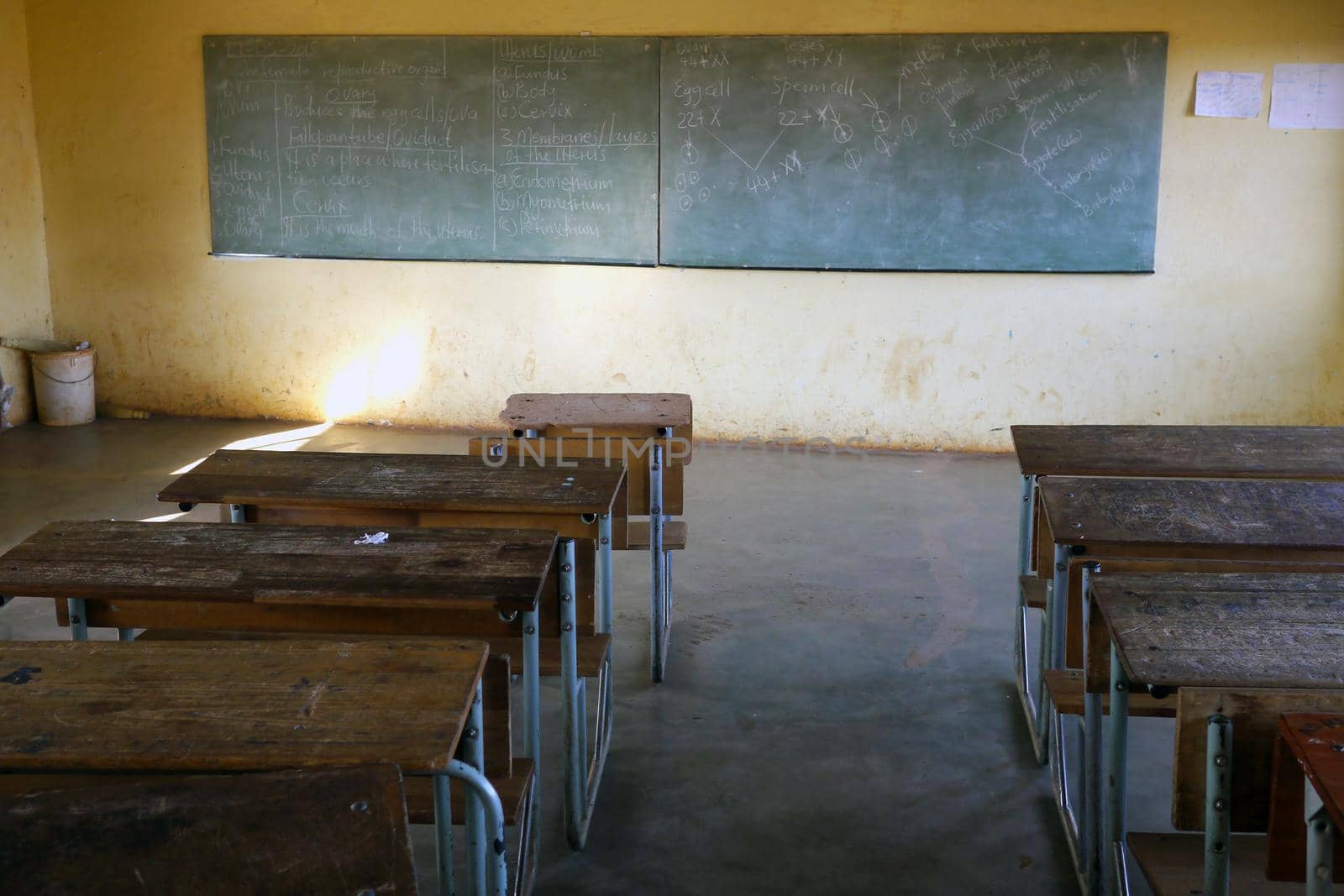 Poor classroom in African school
