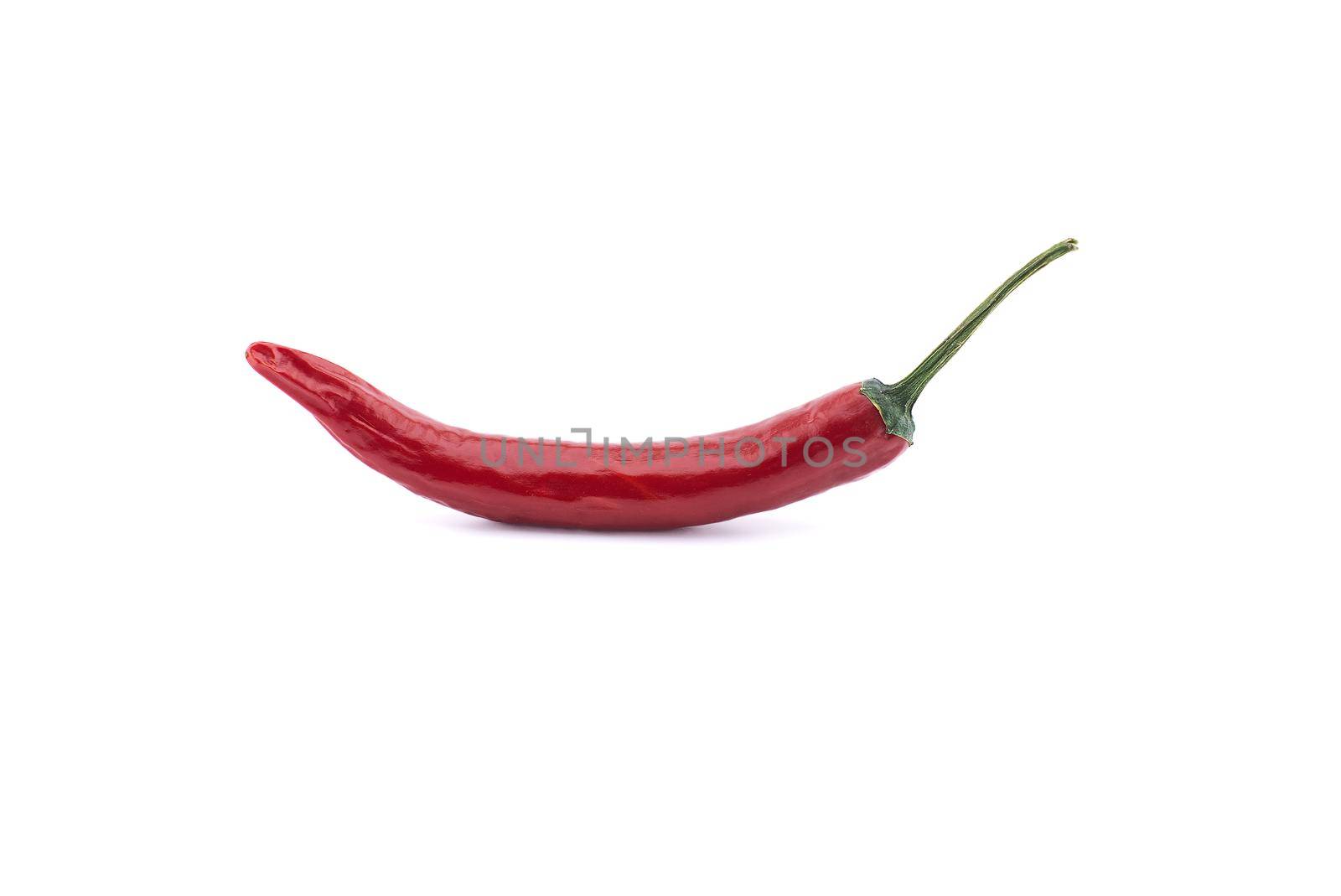 Fresh red chili pepper isolated on a white background