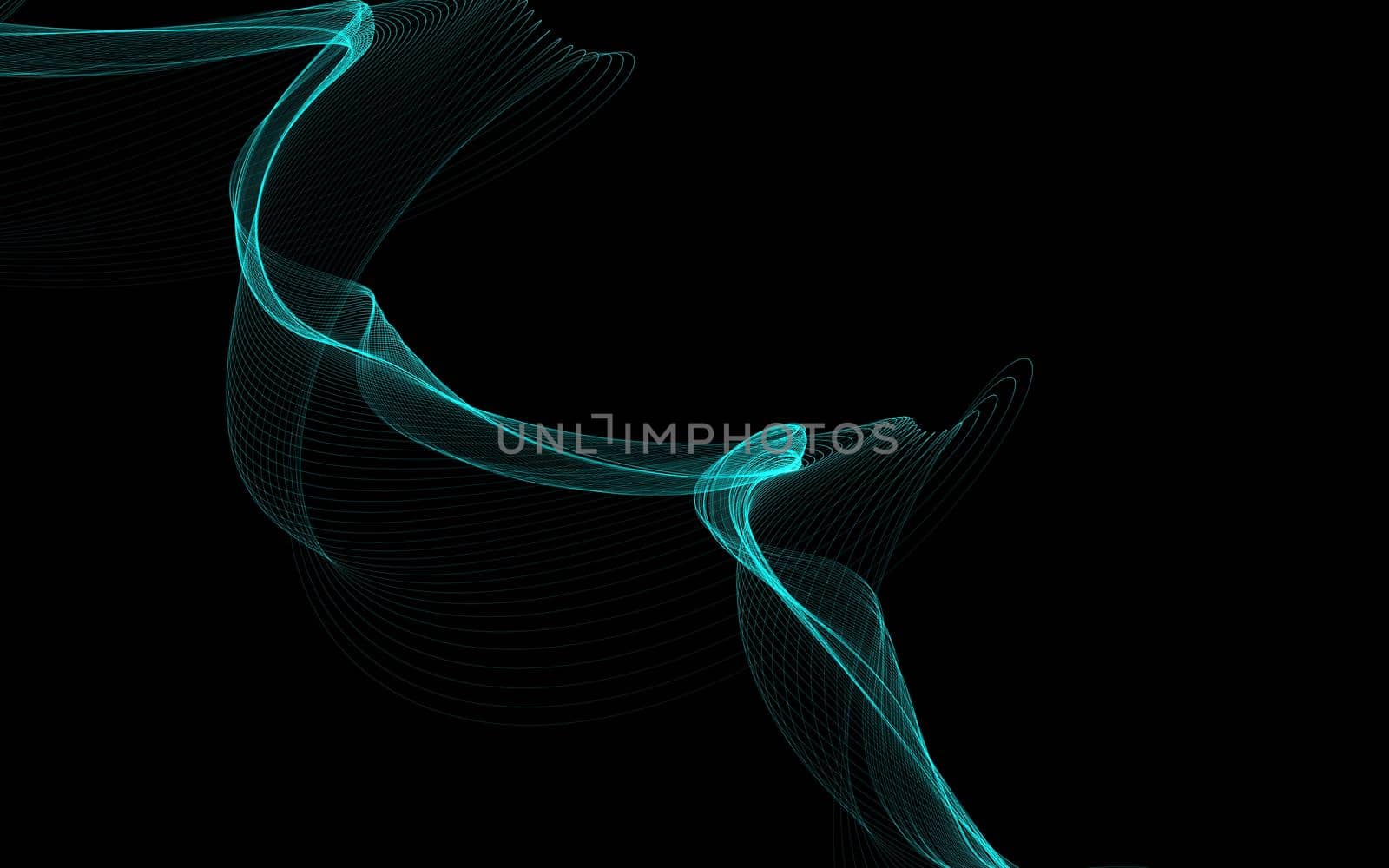 Dark abstract background with a glowing abstract waves by teerawit