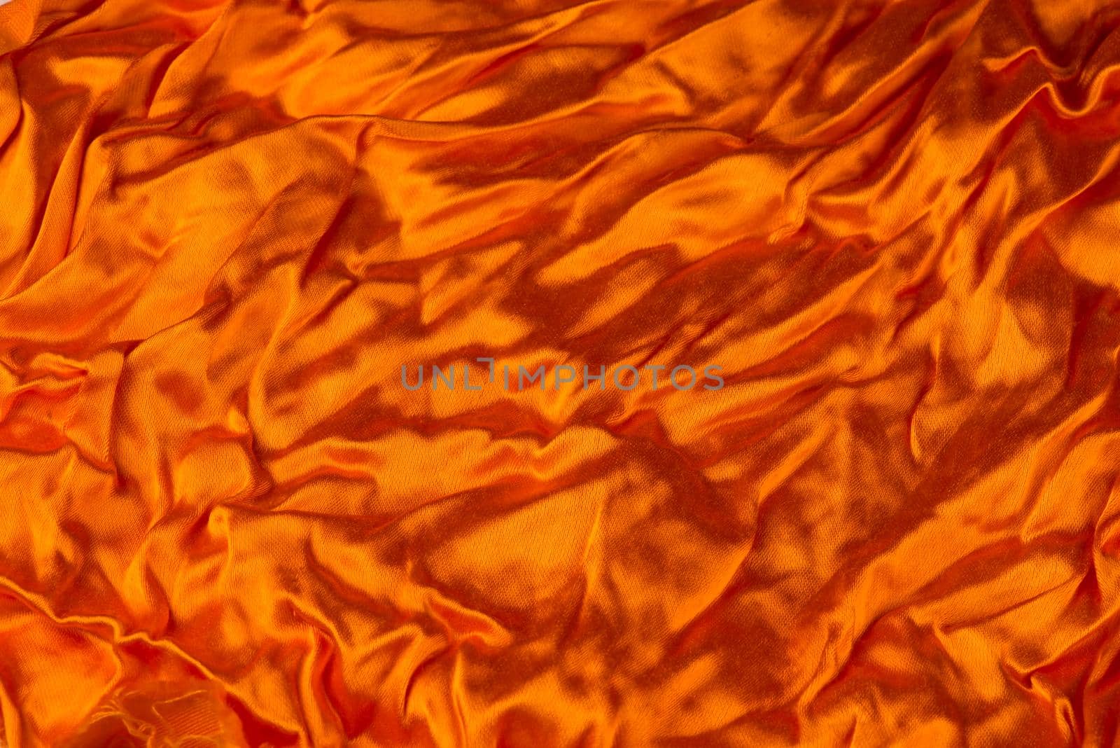 Orange Silk Fabric for Drapery Abstract Background