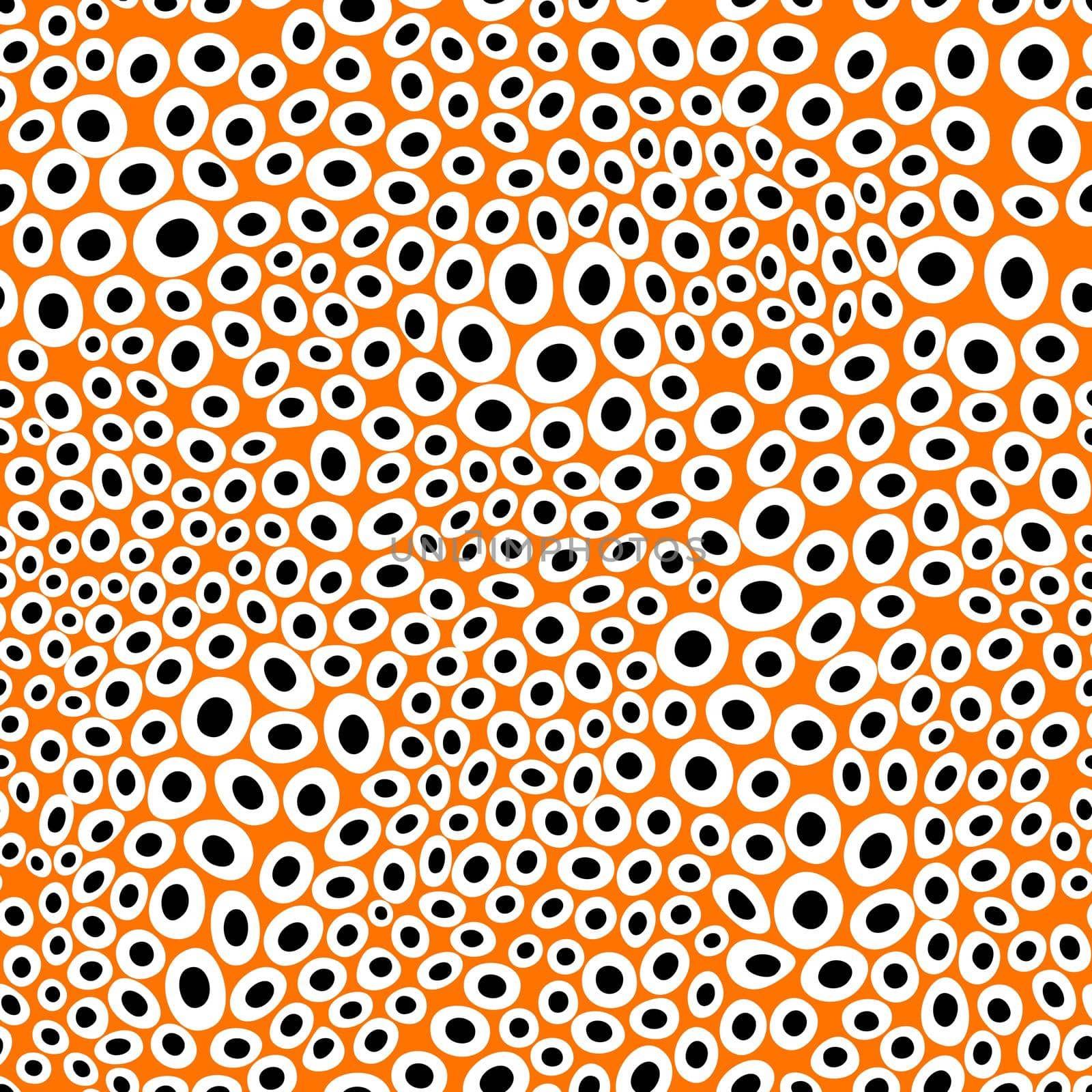 New modern animal seamless pattern. Black and white ornament on orange background. Decorative vector stock illustration for posters, card, postcard, fabric, textile. Ornament of stylized skin