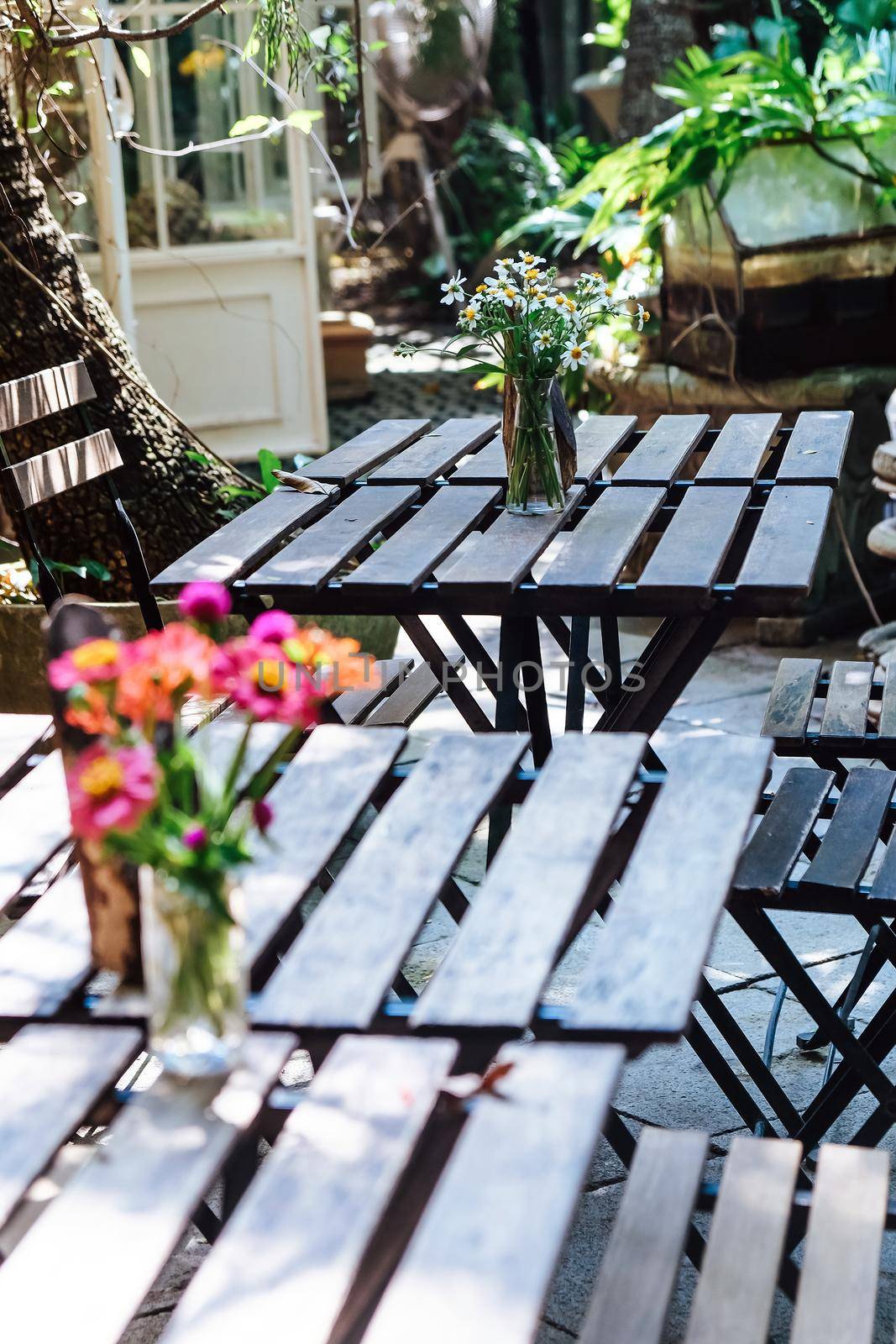 Table setting for a garden lunch by ponsulak