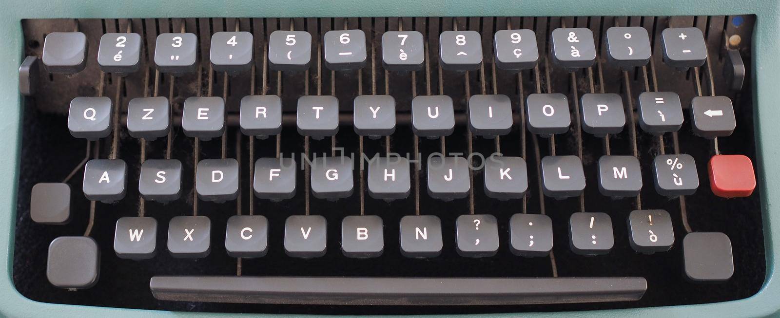 vintage typewriter keyboard by claudiodivizia