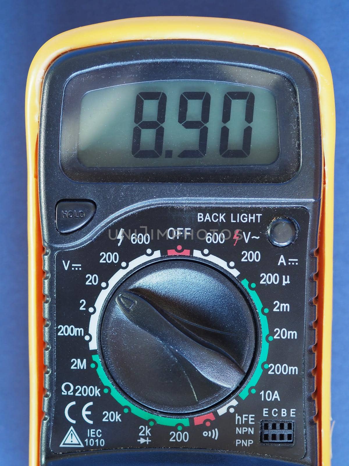 multimeter multitester aka VOM (volt ohm milliammeter) electronic measuring instrument