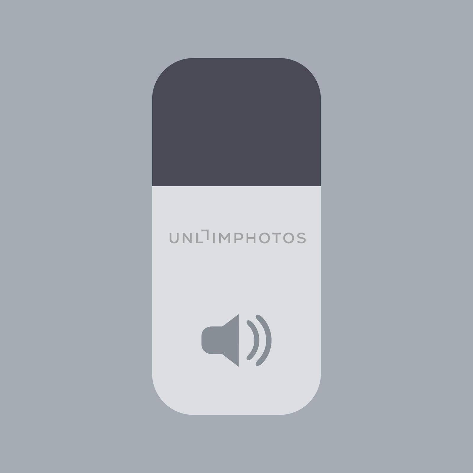 Vector modern sound icon on gray background