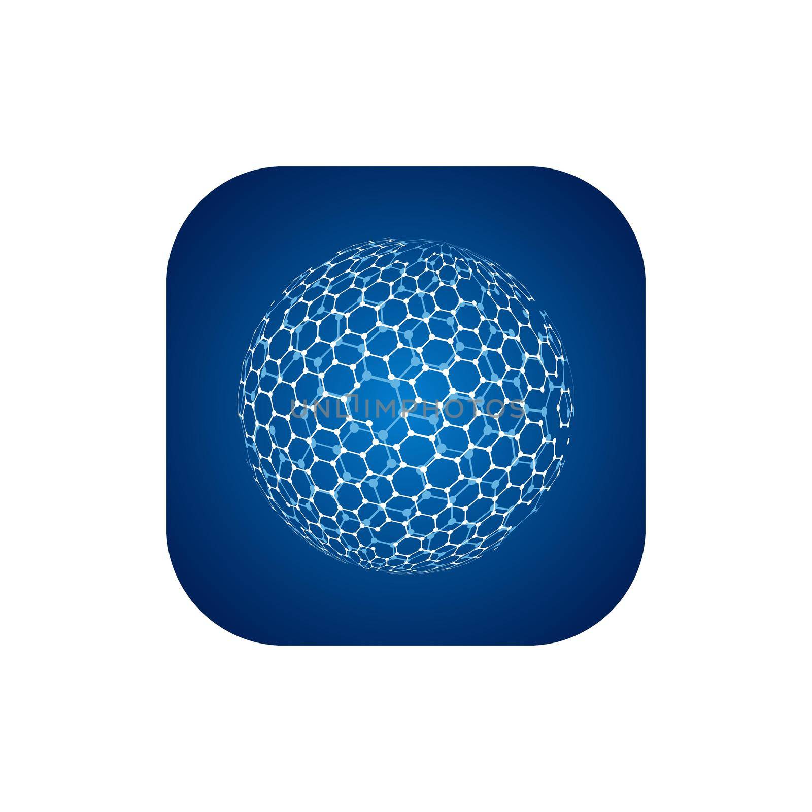 Vector modern techology icon on white background. global world backdrop