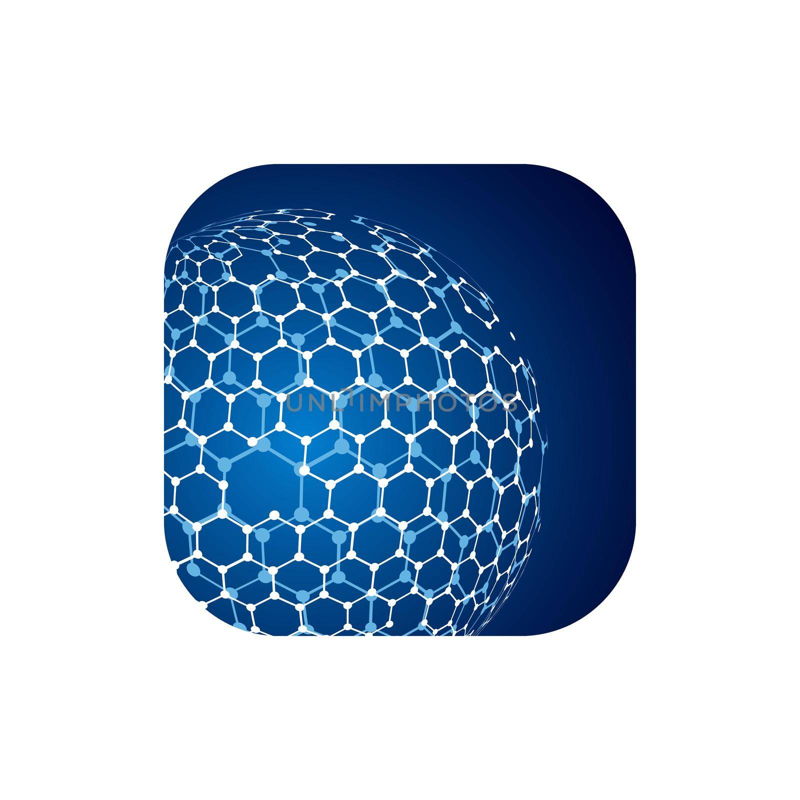 Vector modern techology icon on white background. global world backdrop
