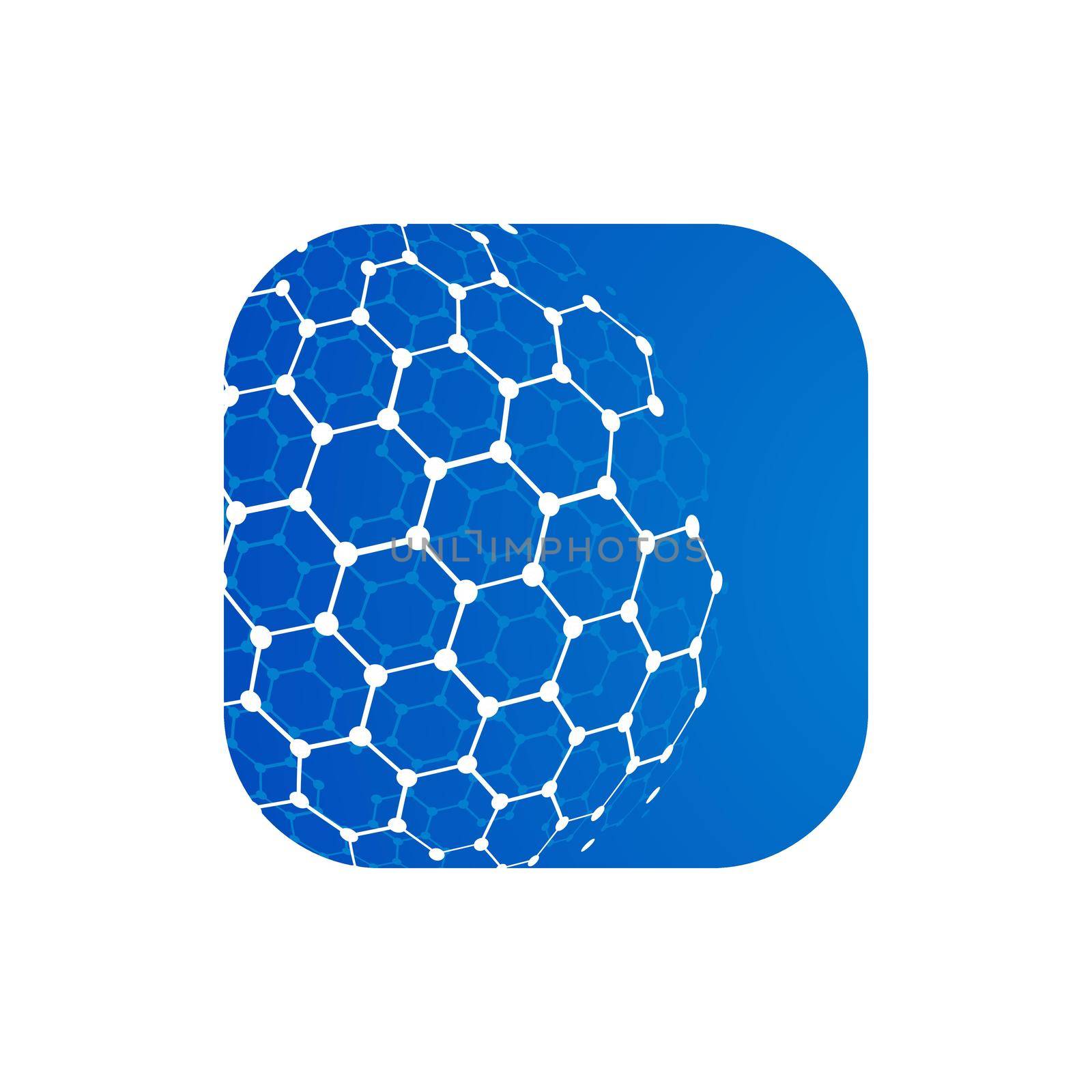 Vector modern techology icon on white background. global world backdrop