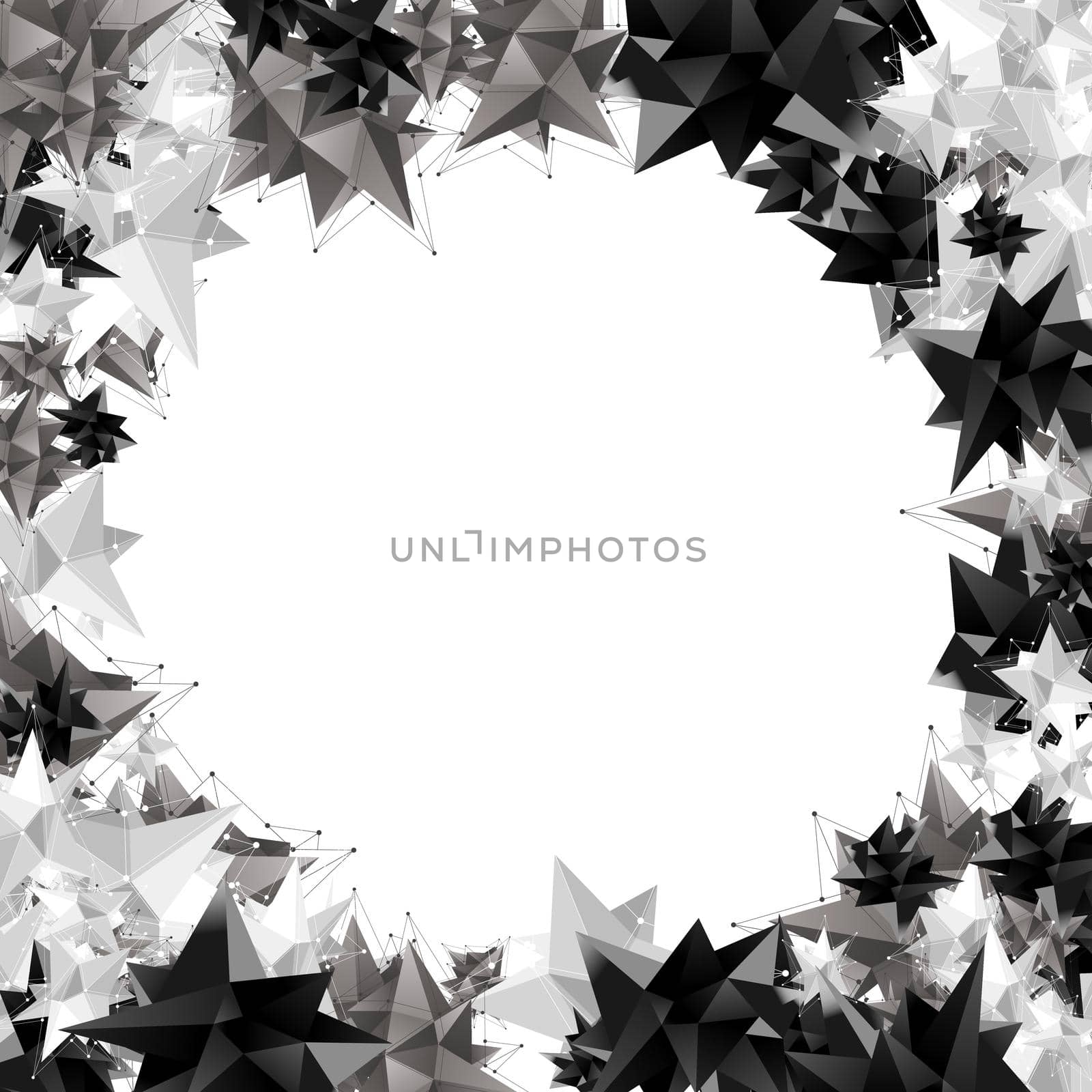 Vector modern geometric shape. 3d polygon background