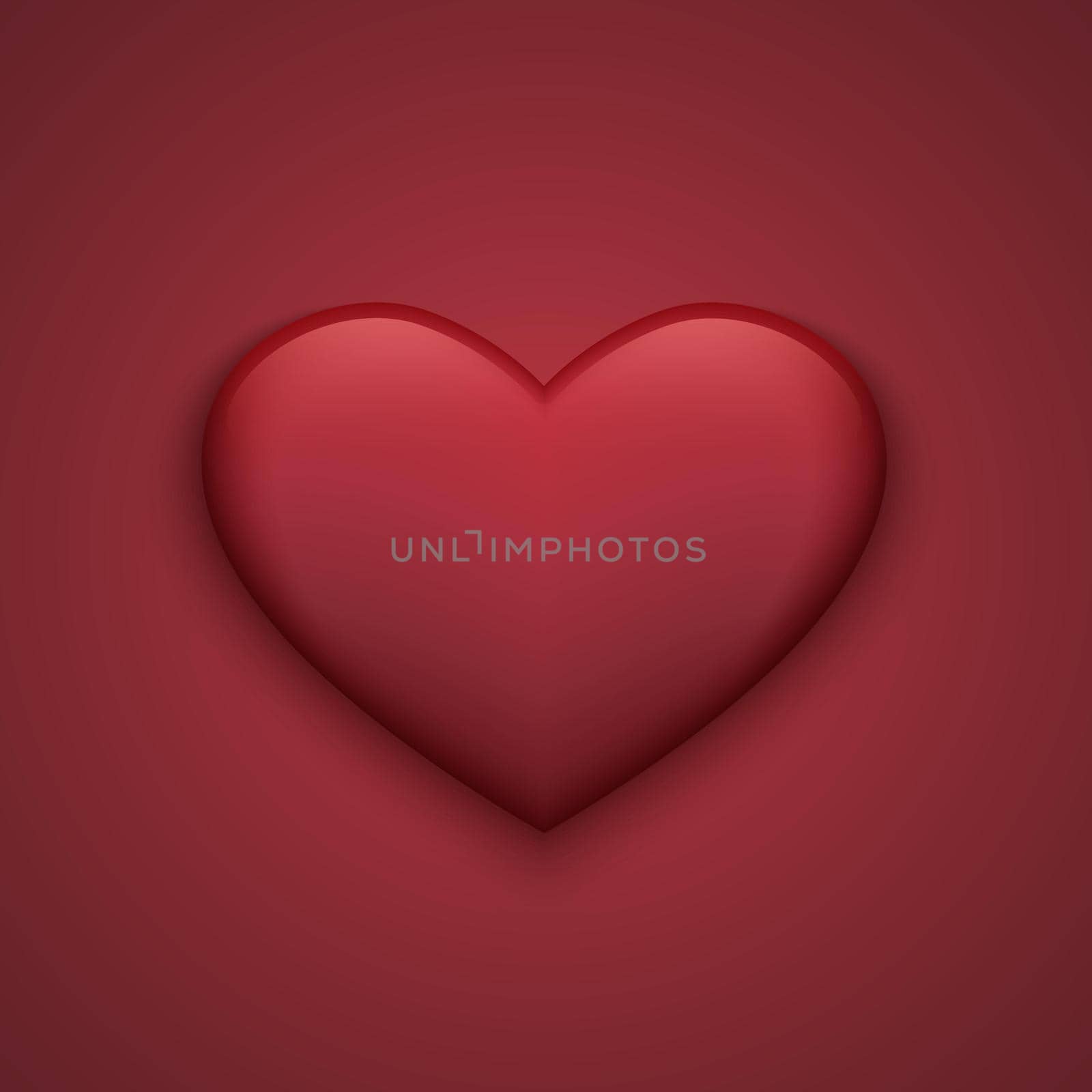 Vector modern red valentines day background. Heart icon for design