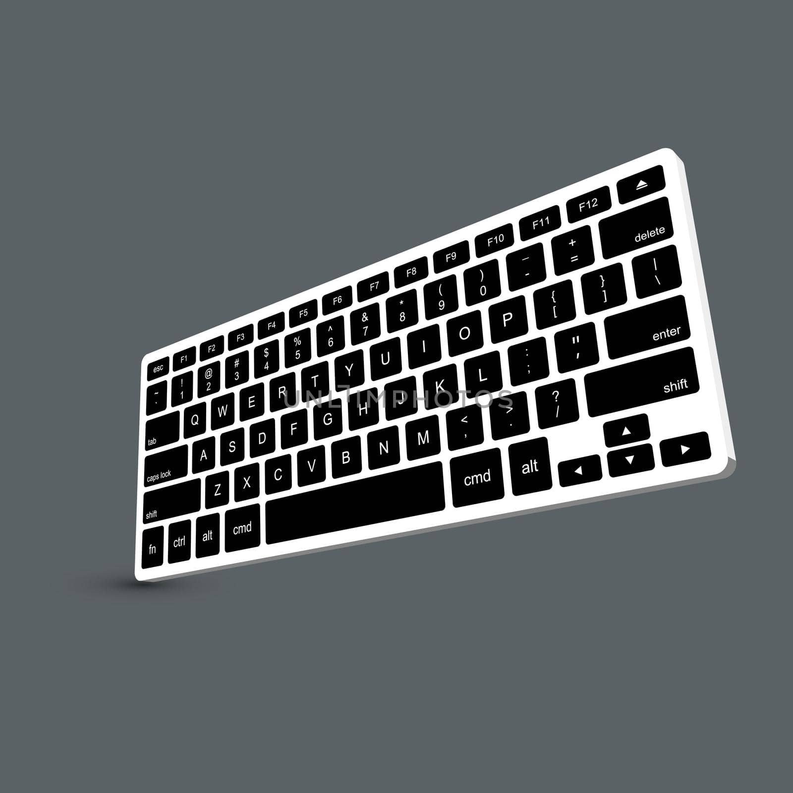 Vector modern computer keyboard background. technology design