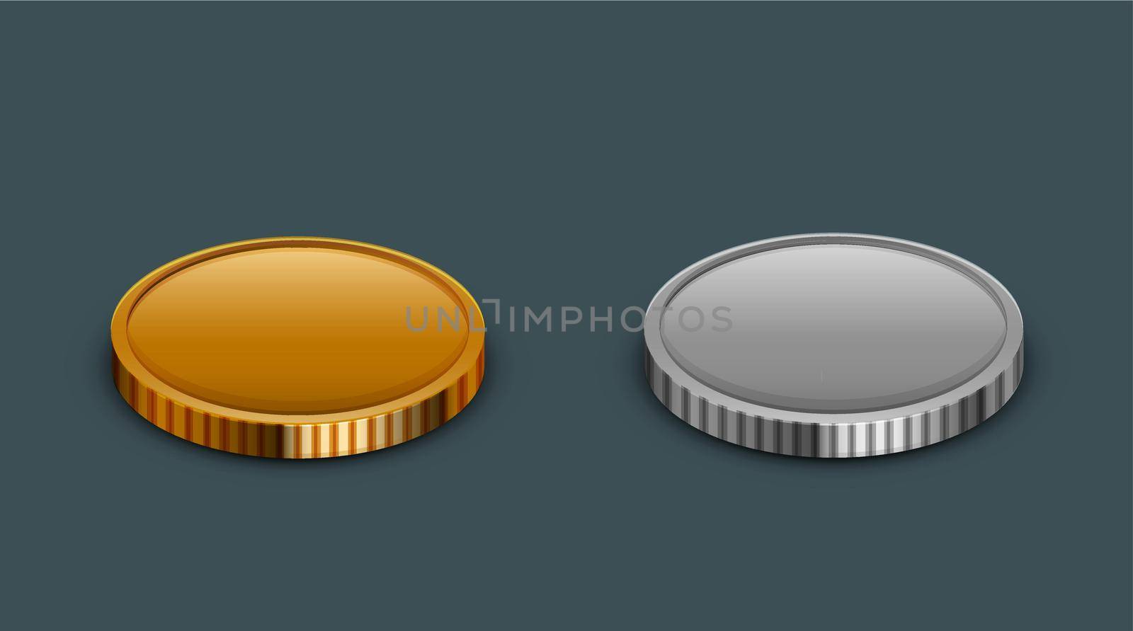 Vector modern money coins icon on sample background