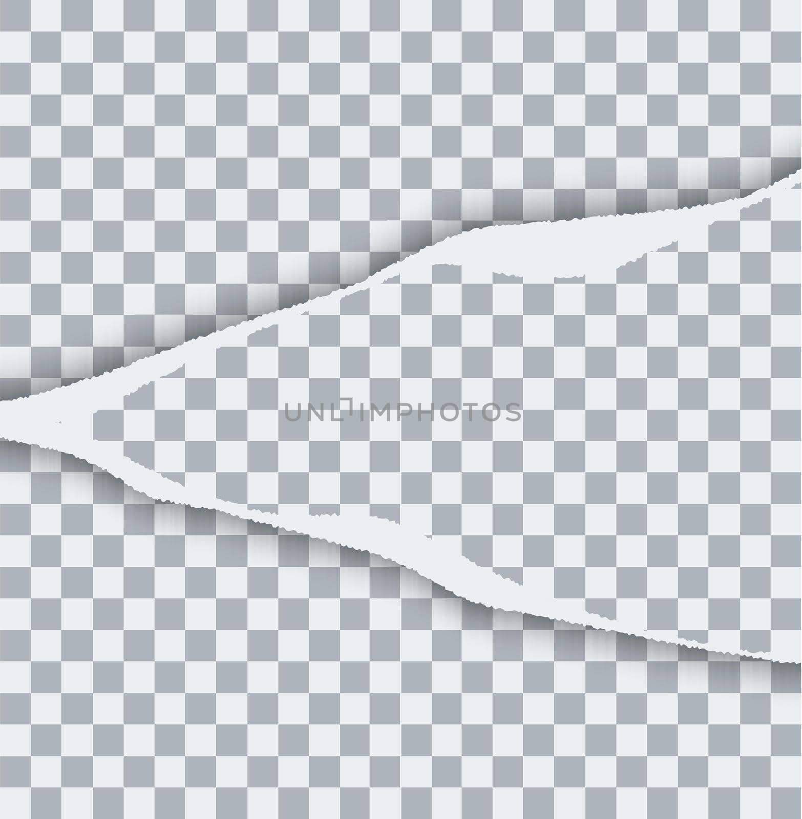 vector modern ripped torn paper on transparent background