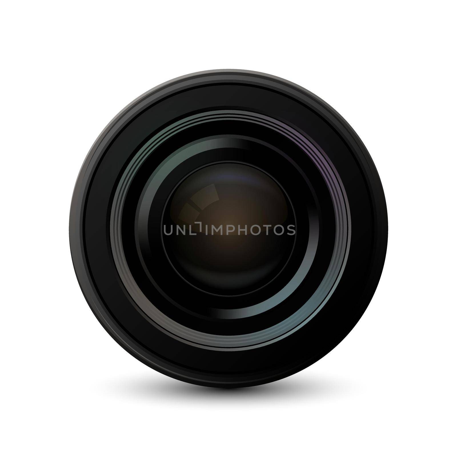 Vector modern camera icon on white background