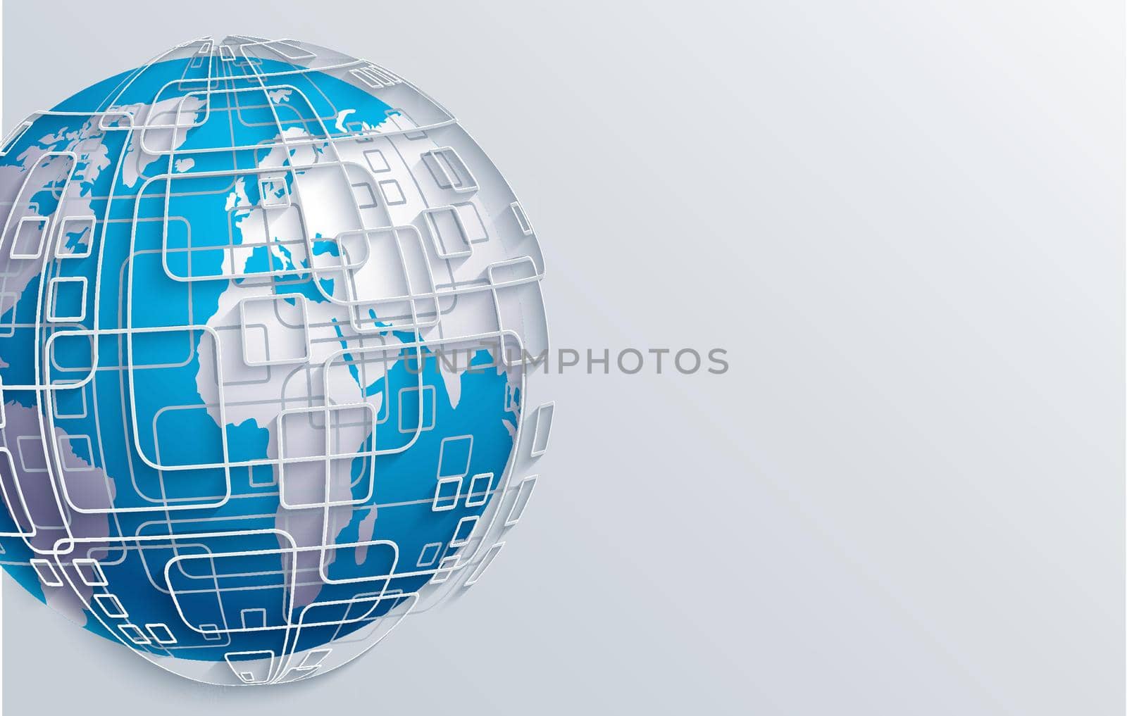 Vector modern techology concept background. global world backdrop