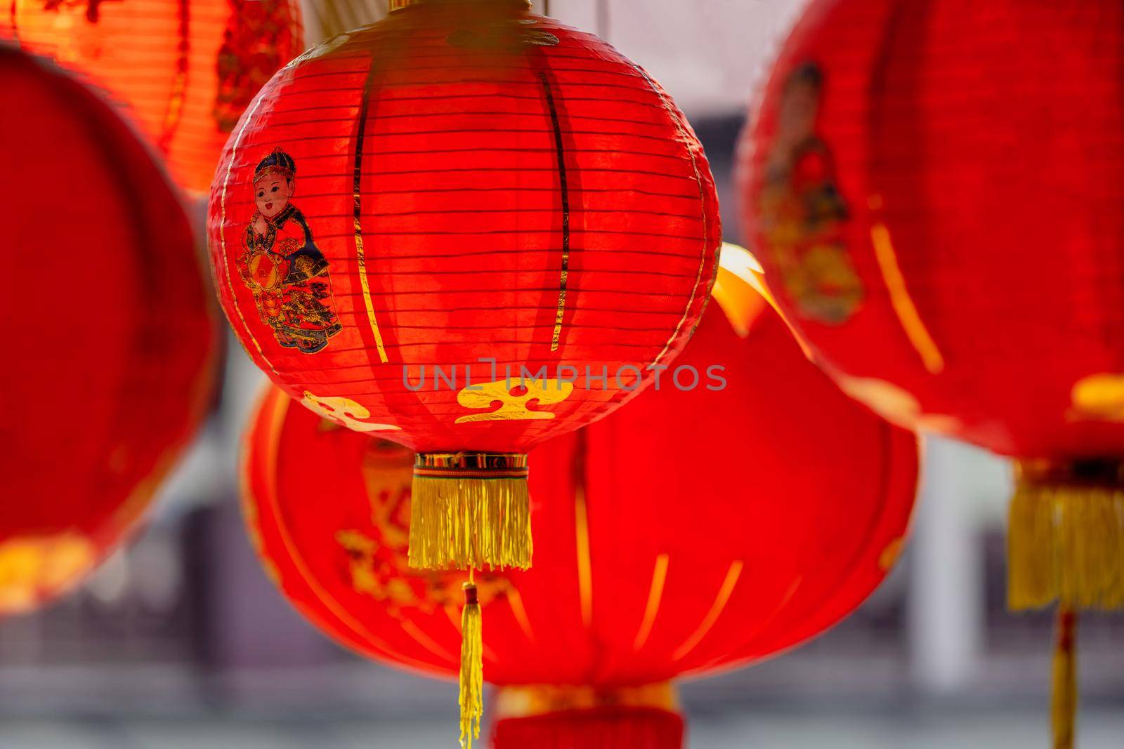 Chinese new year lanterns in china town area. by toa55