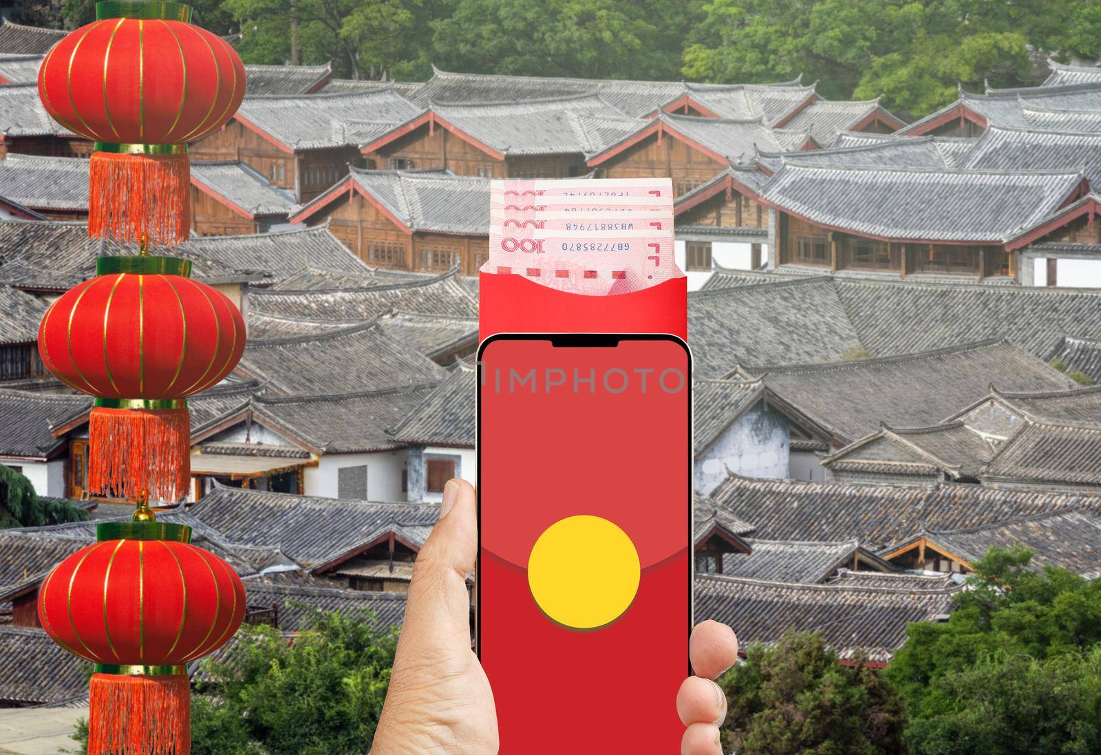 The digital hongbao on cell phone in chinese lunar new year. by toa55