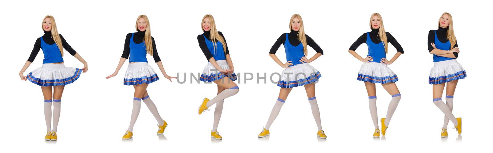 Cheerleader isolated on the white background by Elnur
