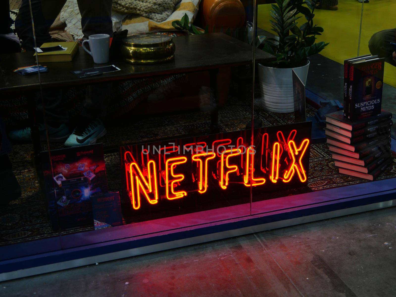 Netflix multimedia company light sign by lemar