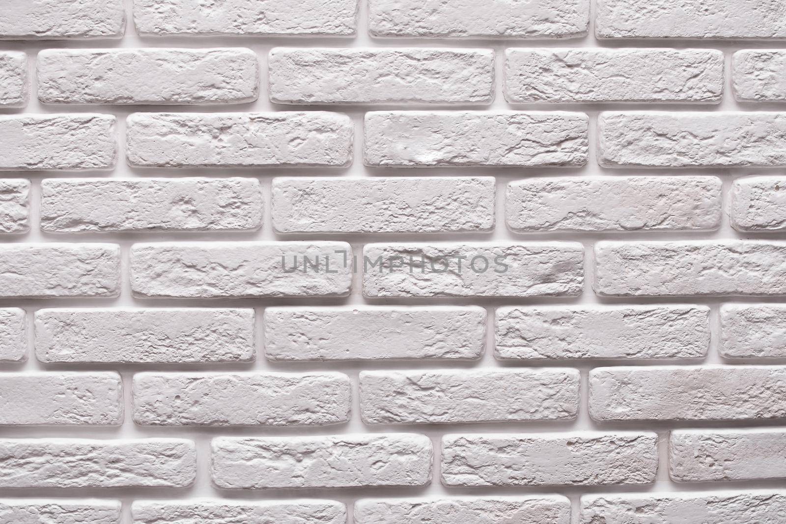 Modern white brick wall texture for background with copy space. by ja-aljona