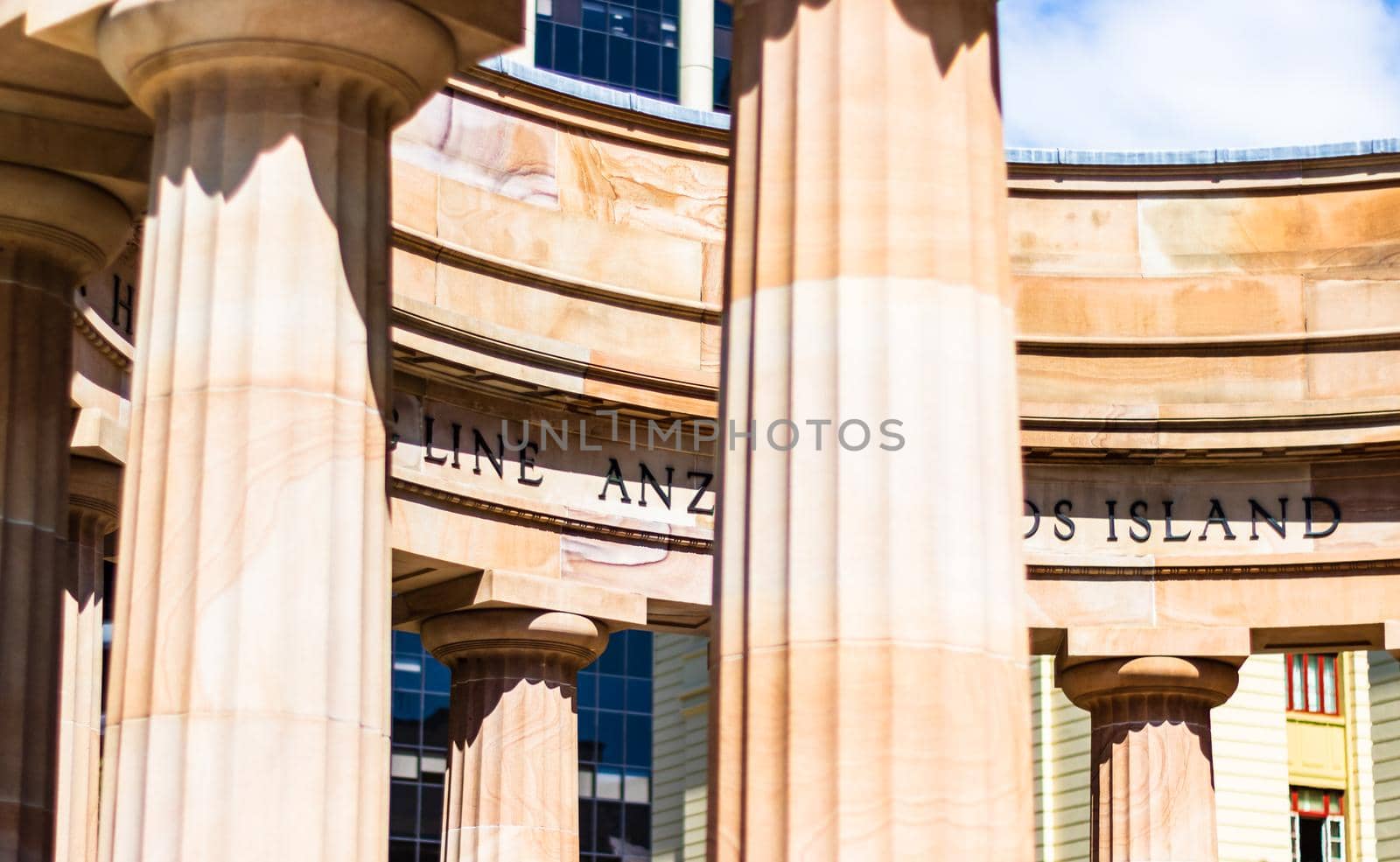 The ANZAC Square in front of the Brisbane central railway station in downtown Brisbane, Australia, 2021 by vladispas