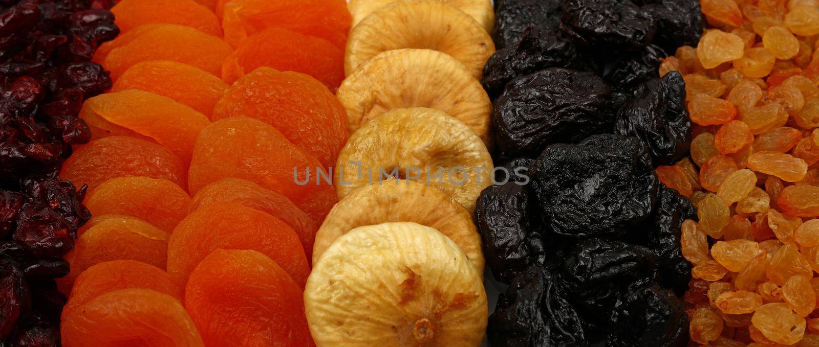 Background of assorted sundried fruits by BreakingTheWalls