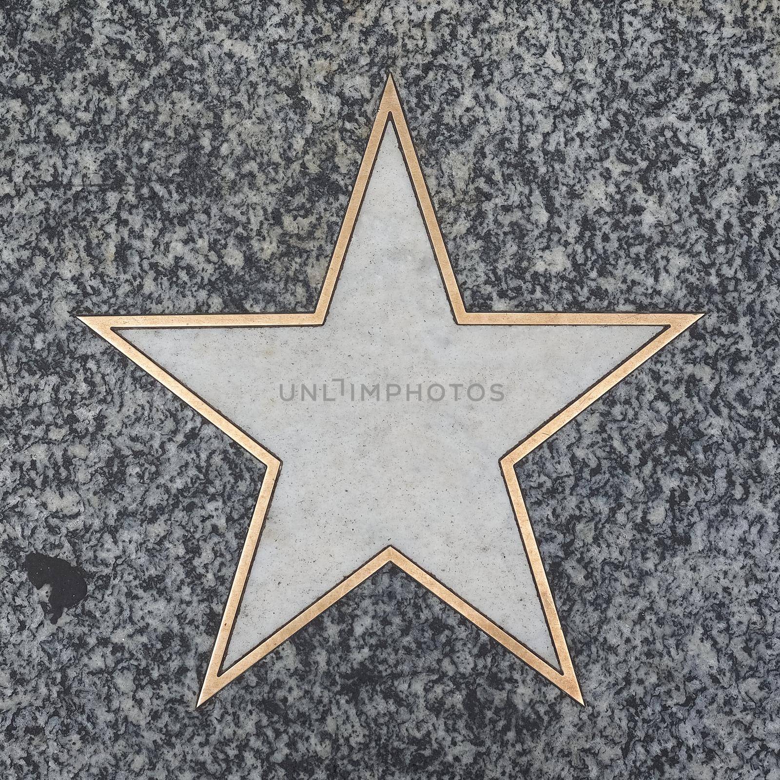 blank walk of fame star by claudiodivizia