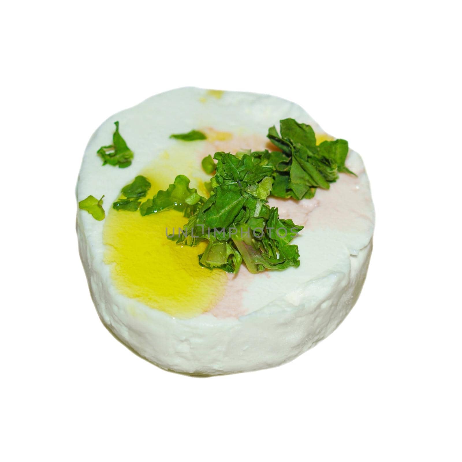 tomino traditional Italian soft cheese from Piedmont isolated over white background