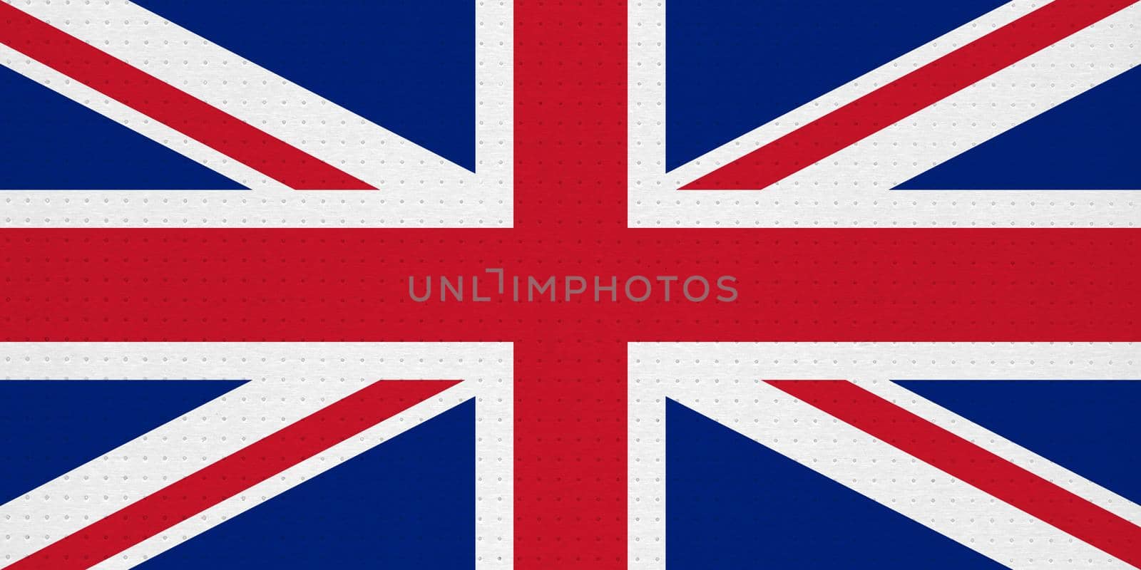 metal national flag of the United Kingdom (UK) aka Union Jack