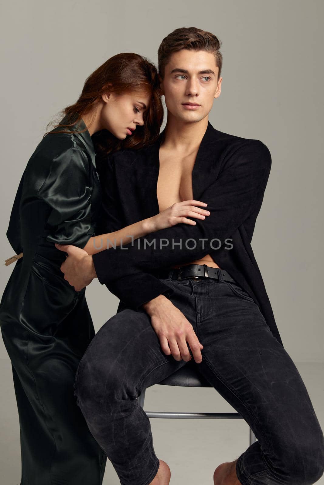 Portrait of a young couple relationship sensuality together luxury by SHOTPRIME