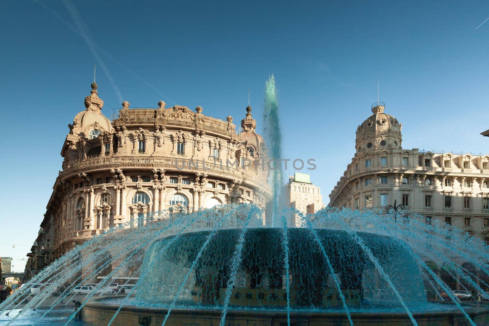 Genoa, Italy - 1 April 2015: Piazza De Ferrari