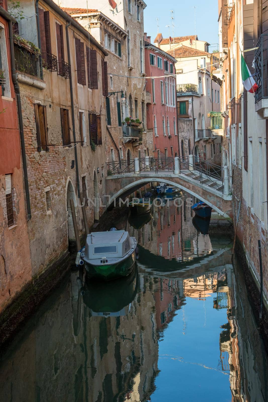 discovery of the city of Venice and its small canals and romantic alleys, Italy