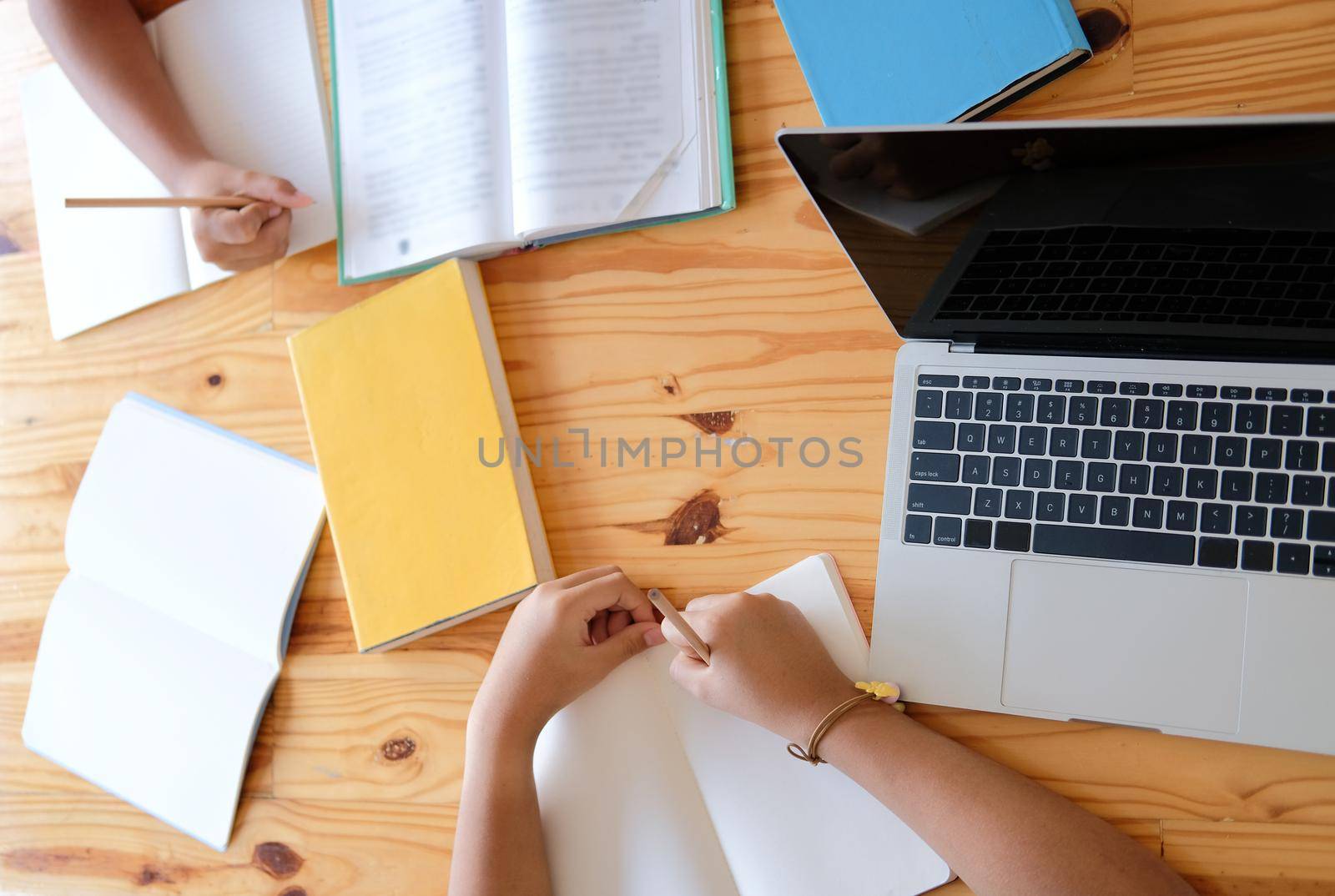 asian boy girl student studying learning lesson online. remote meeting distance education at home