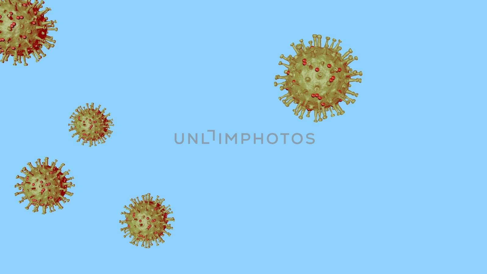 Closeup of a virus structure against clear background by Photochowk