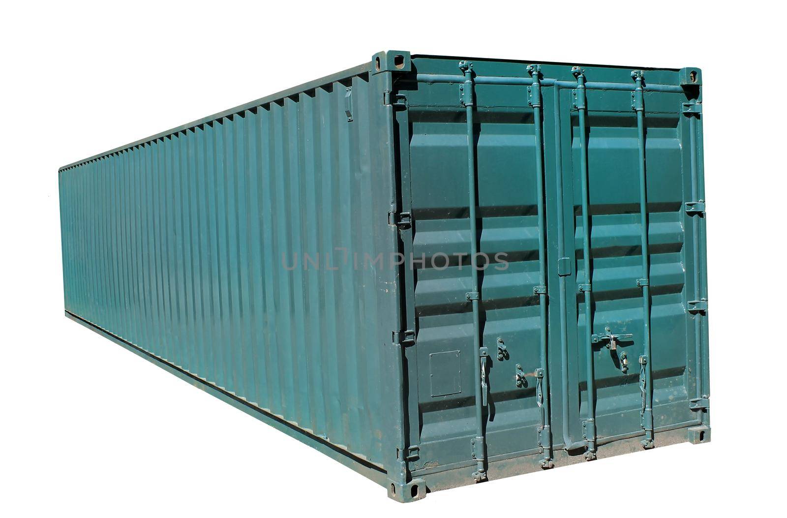 Shipping container isolated on a white background.