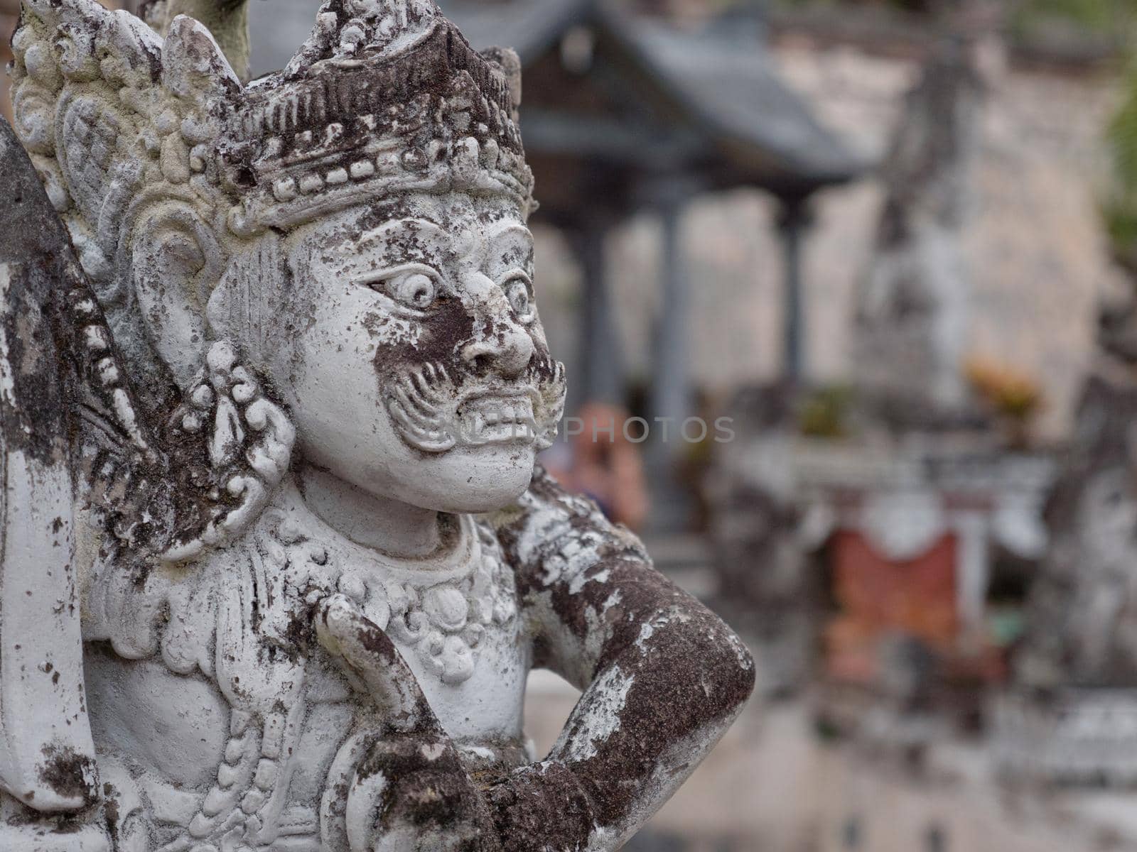 Hindu temple with statues of the gods on Bali island, Indonesia. Balinese Hindu Temple, old hindu architecture, Bali Architecture, Ancient design