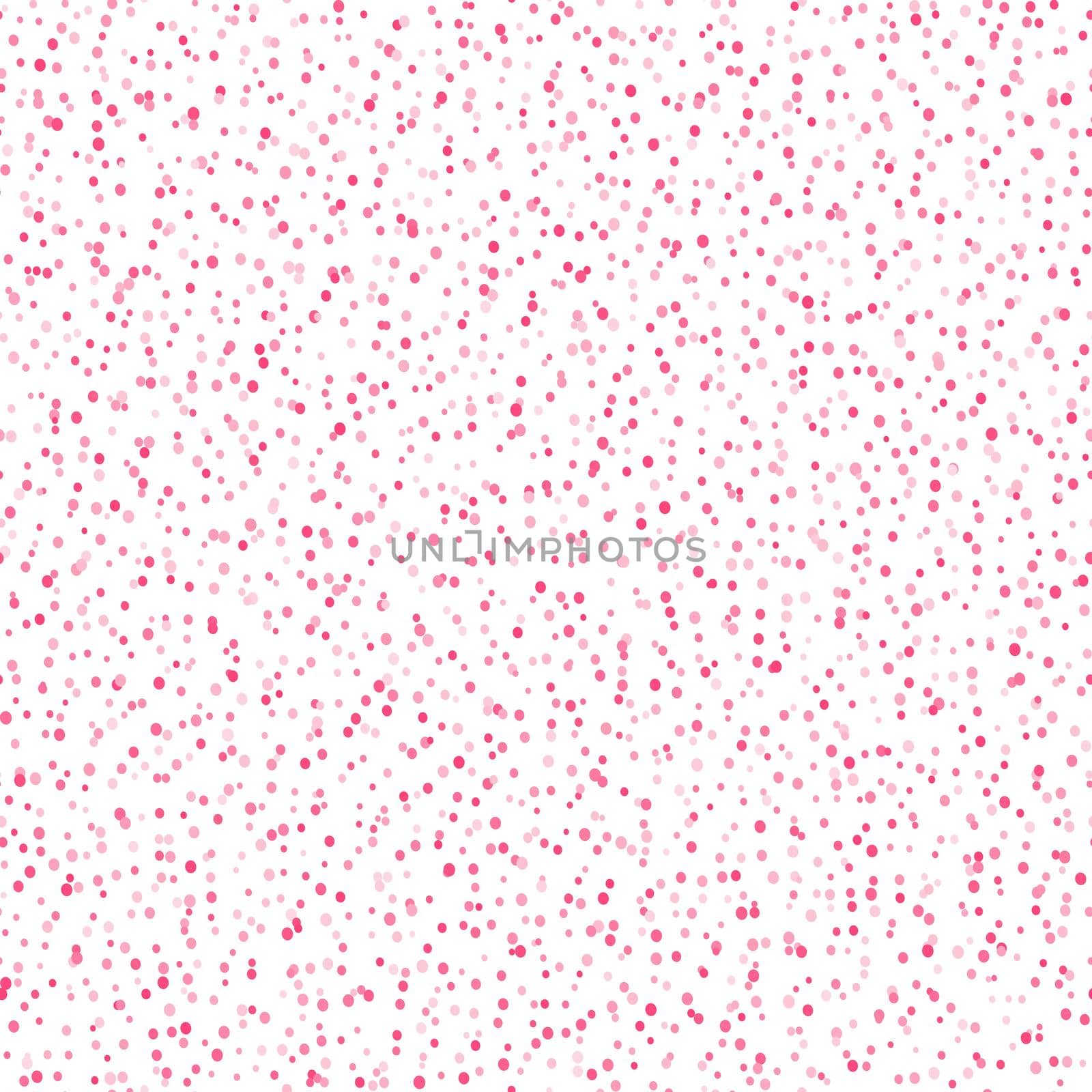 Abstract fashion polka dots background. White seamless pattern with pink gradient circles. Template design for invitation, poster, card, flyer, banner, textile, fabric