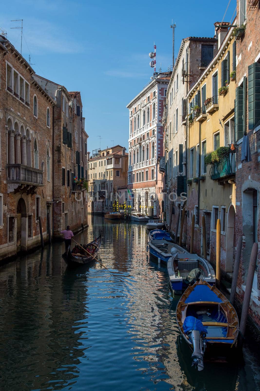 discovery of the city of Venice and its small canals and romantic alleys, Italy