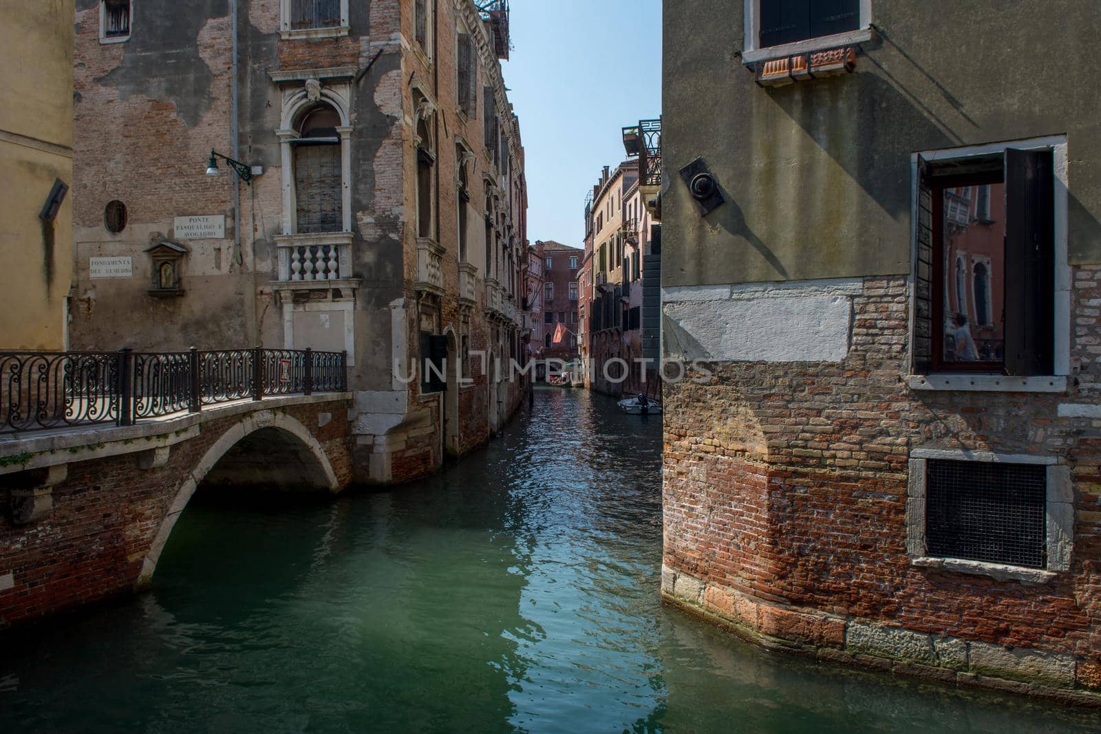 discovery of the city of Venice and its small canals and romantic alleys, Italy