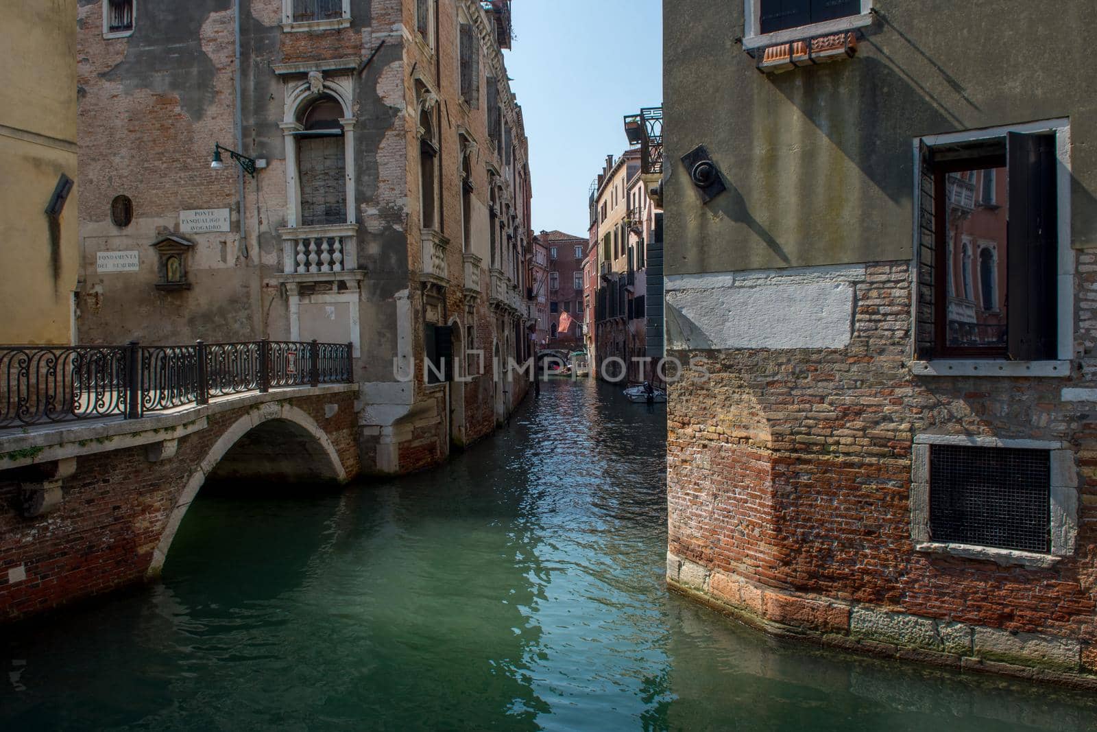 discovery of the city of Venice and its small canals and romantic alleys, Italy