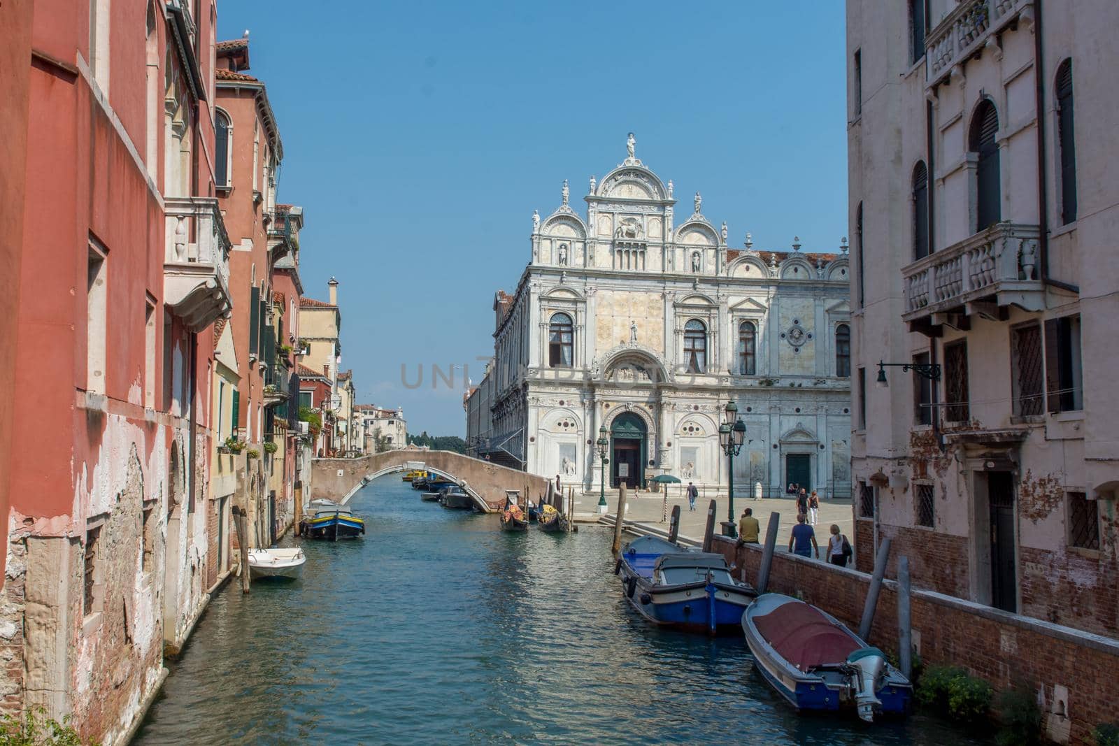 discovery of the city of Venice and its small canals and romantic alleys, Italy