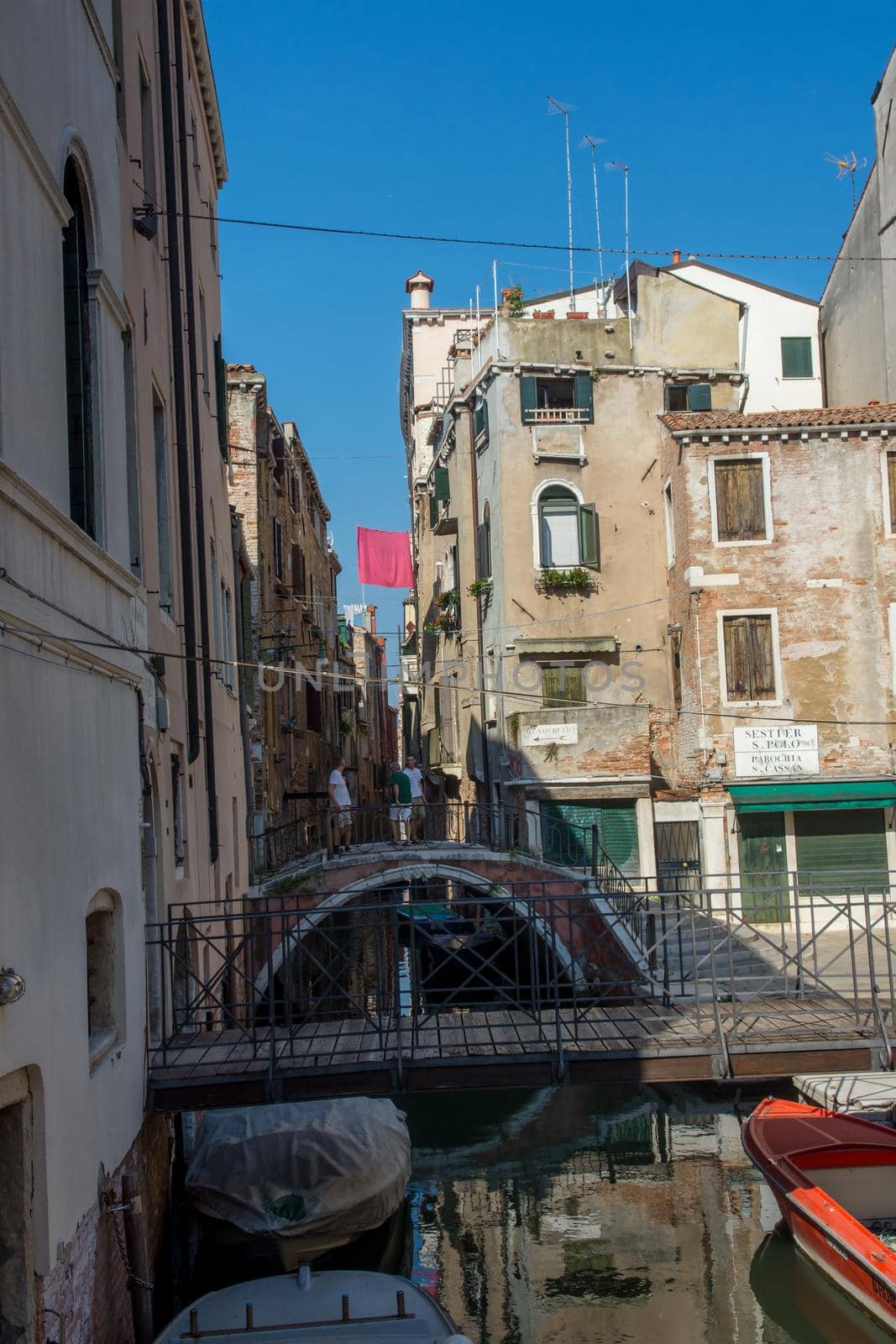 discovery of the city of Venice and its small canals and romantic alleys, Italy