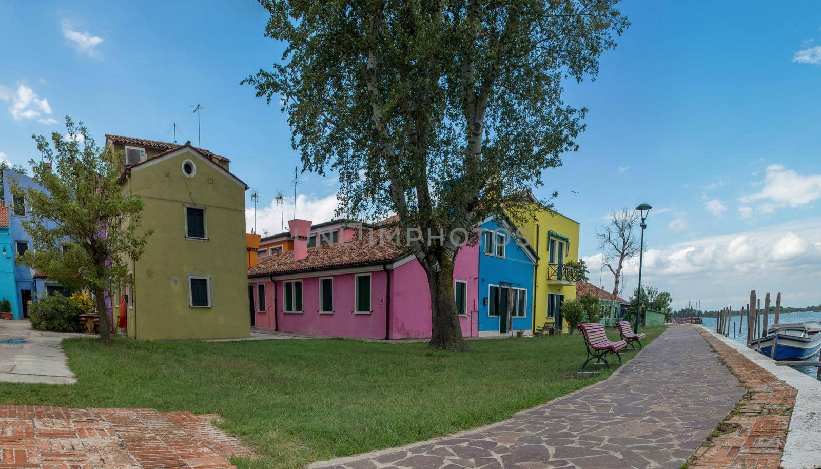 discovery of the city of Venice, Burano and its small canals and romantic alleys, Italy