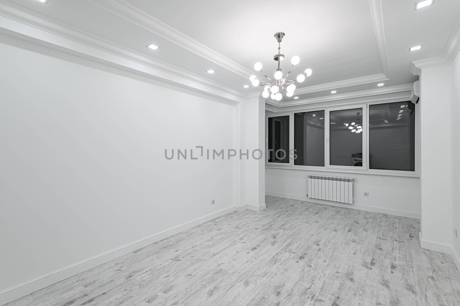modern white empty room with window by starush