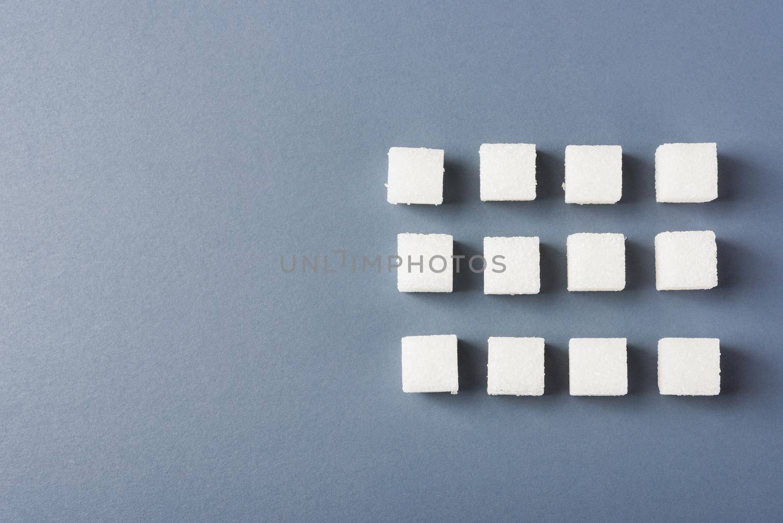 sugar cube sweet food ingredient geometry pattern by Sorapop