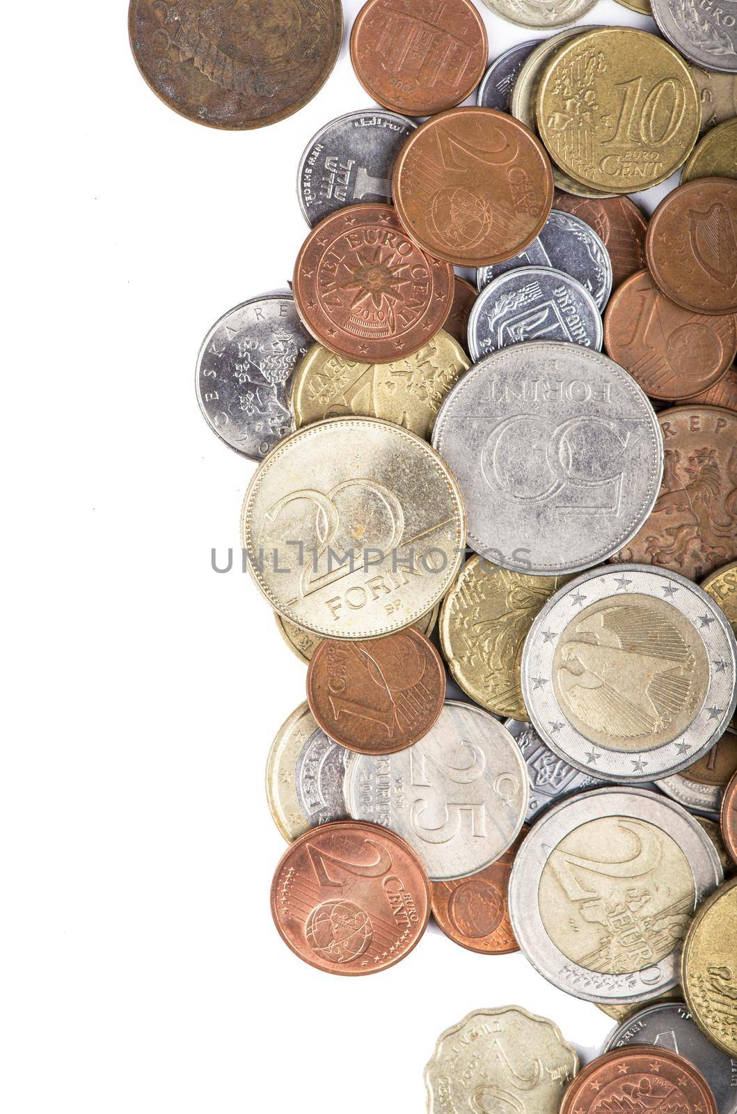 Coins of different countries by aprilphoto