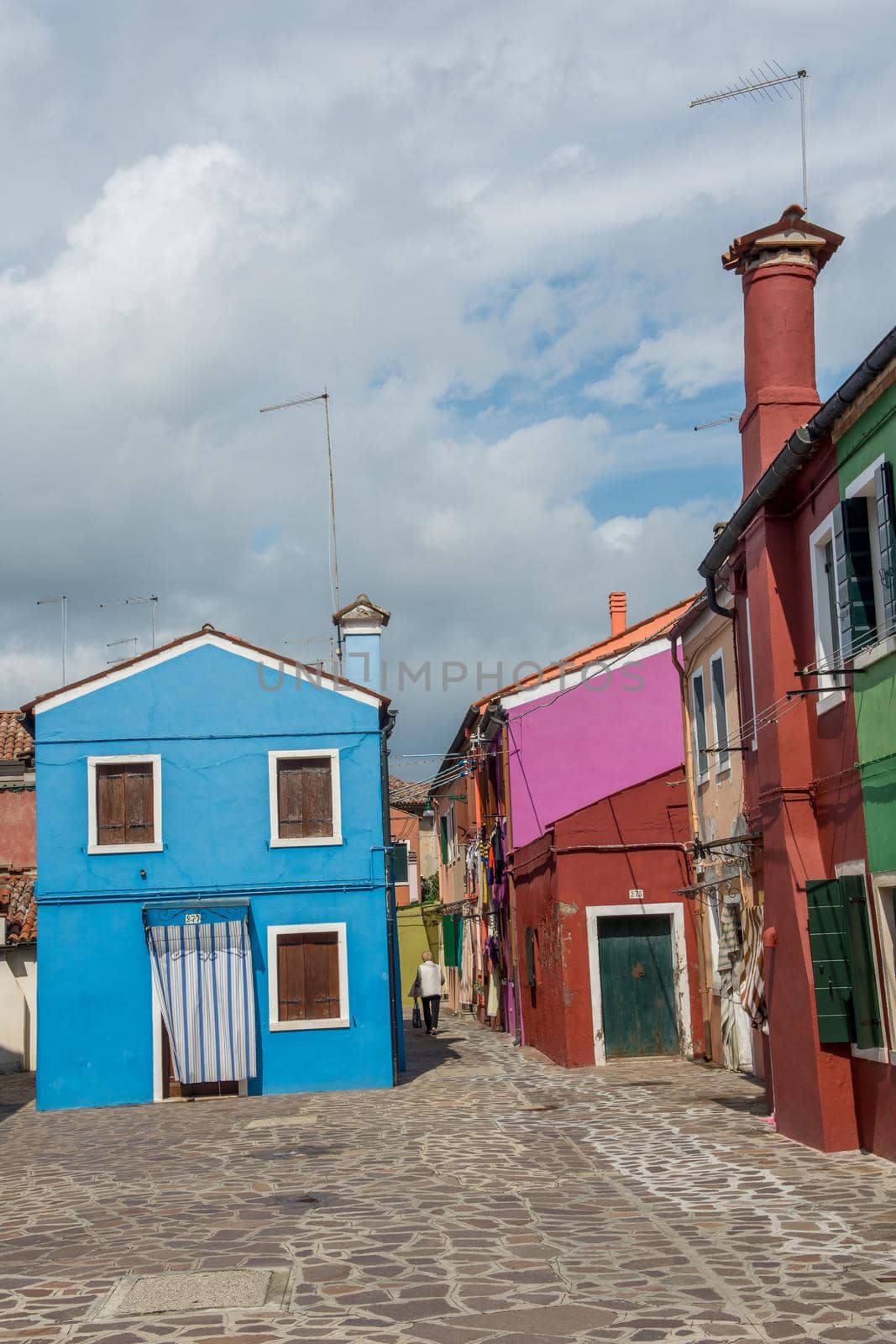 discovery of the city of Venice, Burano and its small canals and romantic alleys, Italy